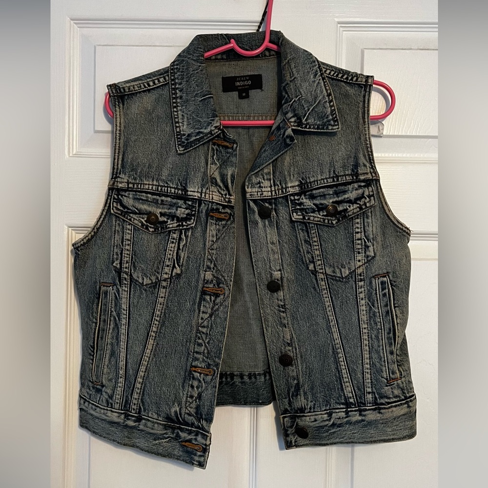 JCREW medium denim vest